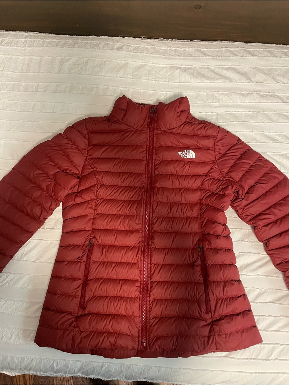 The North Face Women's Coral-Red Insulated Puffer Jacket - Picture 2 of 3